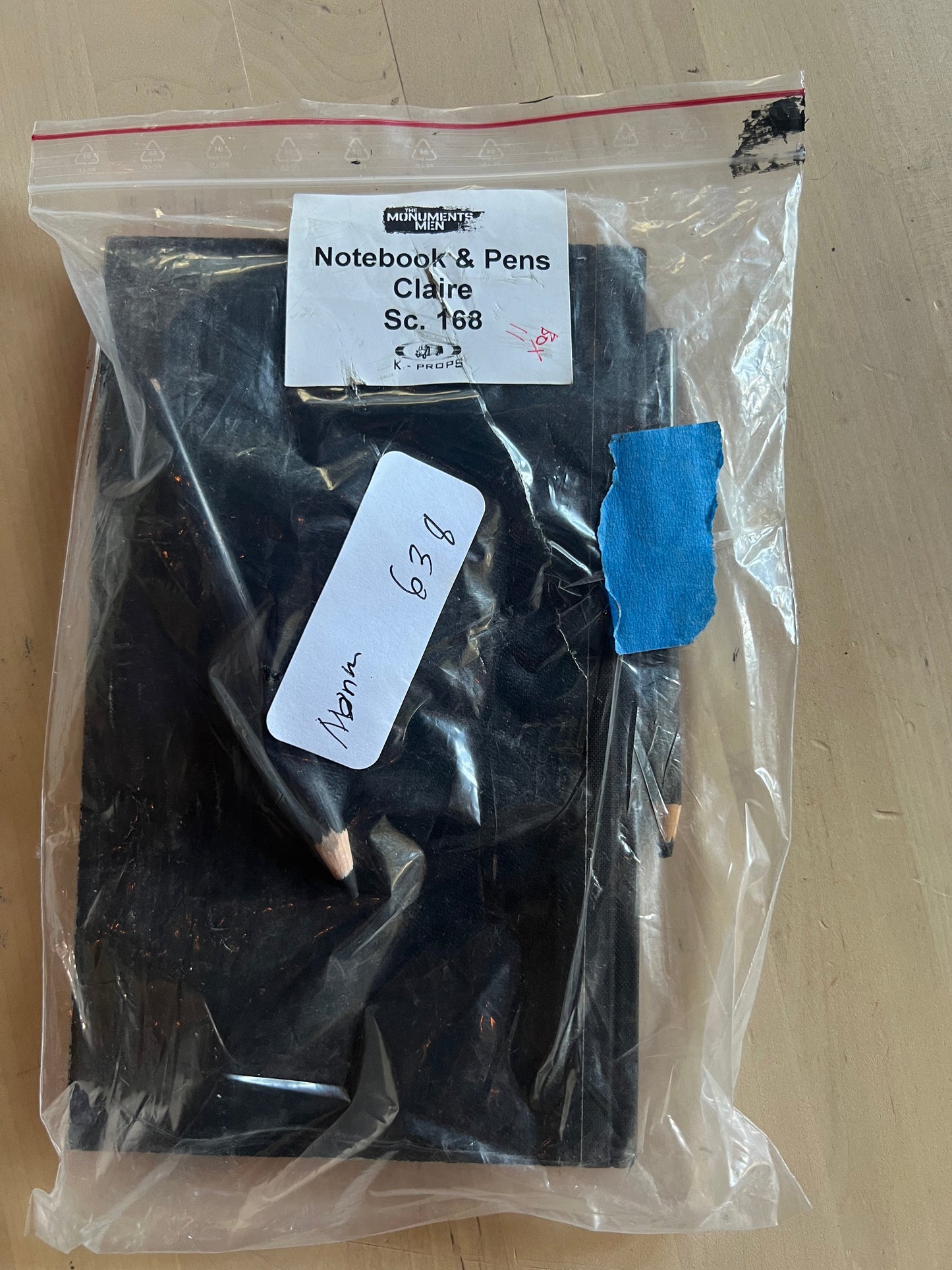 MONUMENTS MEN: Claire's Notebook & Pens from Sc. 168