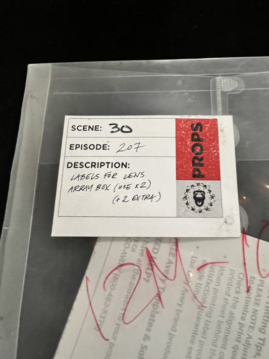 12 MONKEYS: HERO Prop from Episode 207 Sc 30