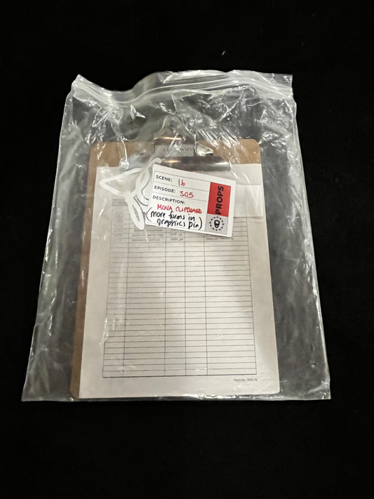 12 MONKEYS: Mona's HERO Prop Clipboard from Episode 305 Sc 16