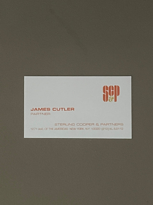 Mad Men: James Cutler's' Sterling Cooper & Partners Business Card