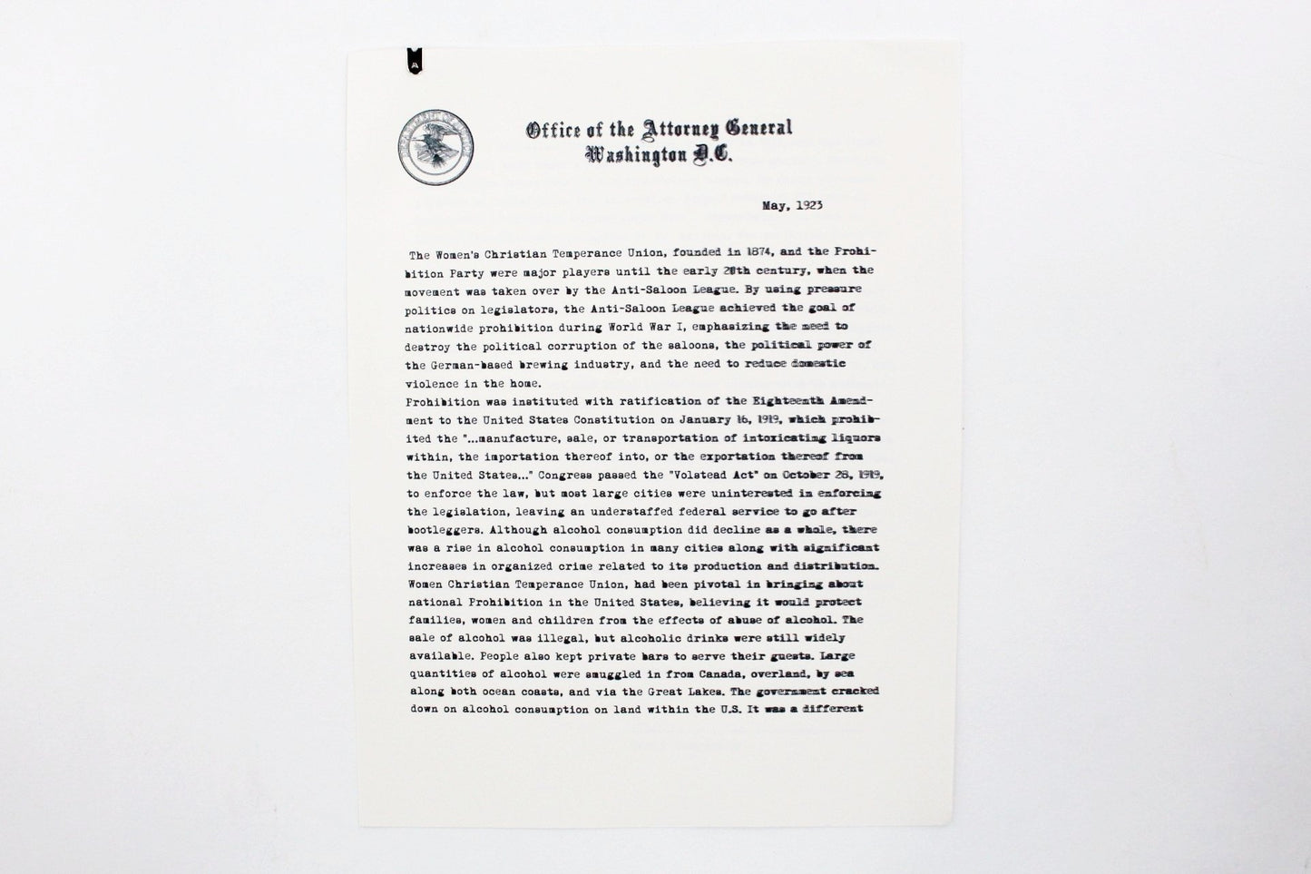 Boardwalk Empire's Harry Daugherty's Paperwork From The Office Of The Attorney General (18)