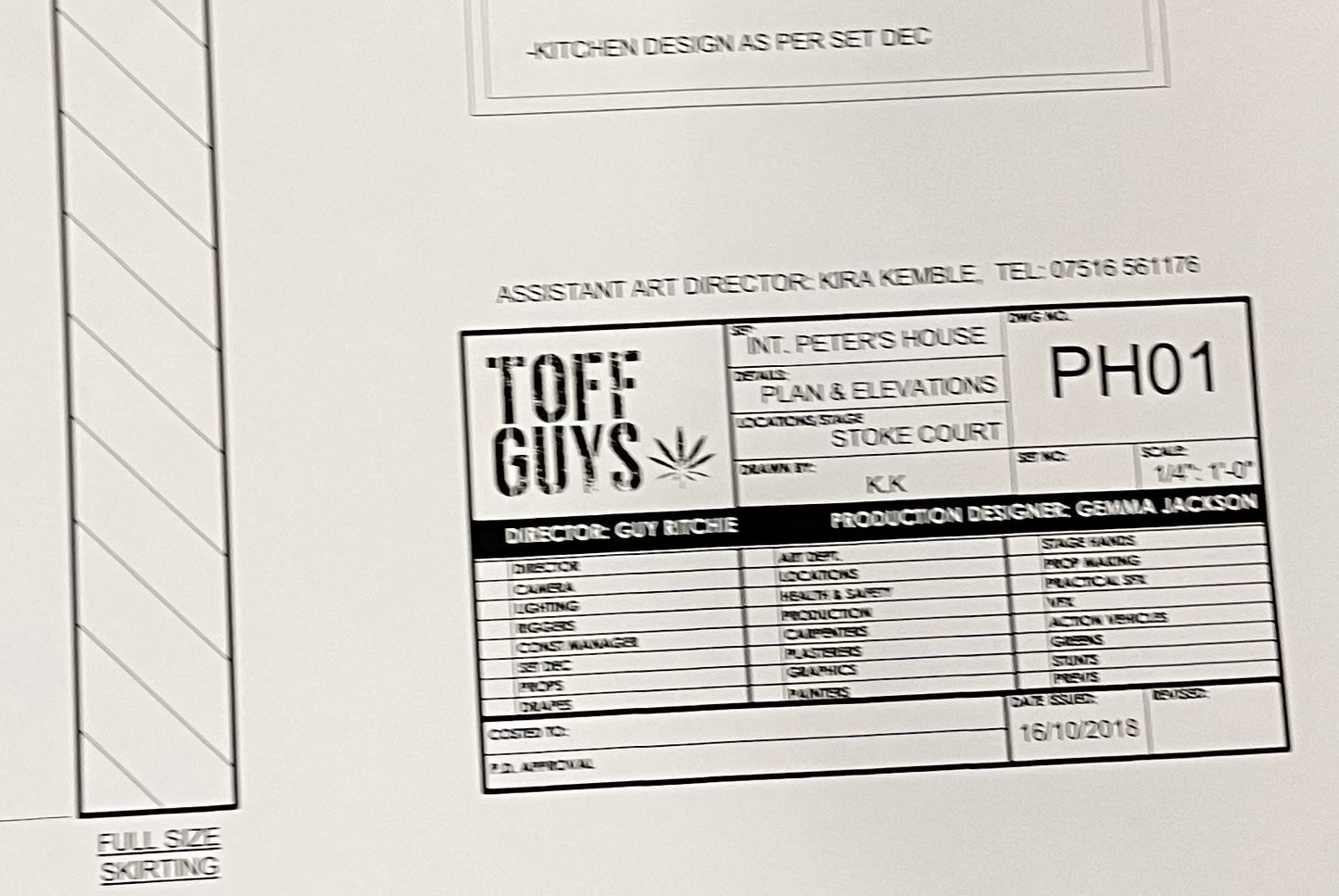 THE GENTLEMEN: Set Decoration HERO Location Blue Print