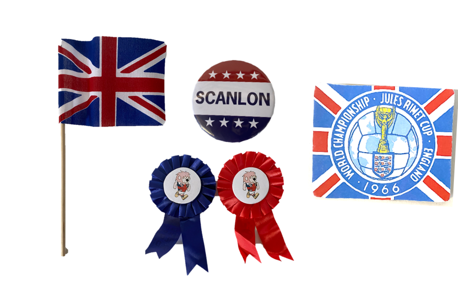 The Green Hornet: British Pub Flag & Prop Buttons