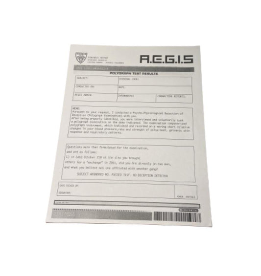 THE TICK: A.E.G.I.S Forensic Report Polygraph Test Results