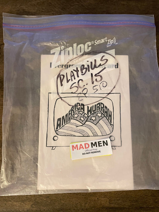 Mad Men: Megan’s Authentic PLAYBILL “America Hurrah” Evergreen Showcard (Season 5, Episode 10, Scene 15)