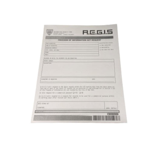 THE TICK: A.E.G.I.S Information Request Form