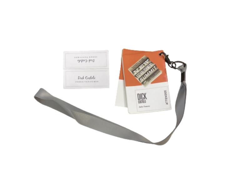 SILICON VALLEY: Dick Costolo's Vanity Fair New Establishment Summit Attendee Badge & Place Card