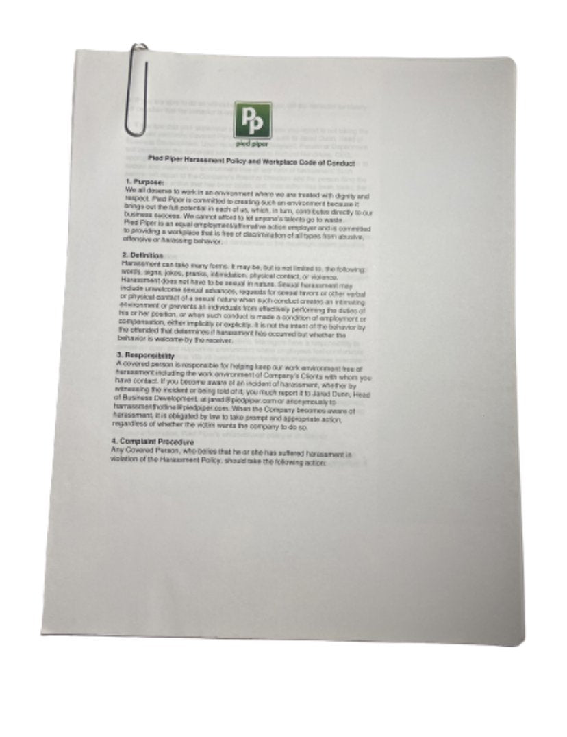 SILICON VALLEY: Jared's Code of Conduct for Pied Piper