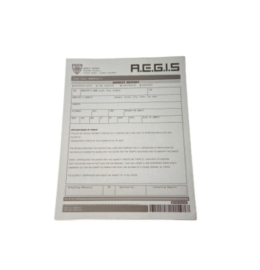 THE TICK: A.E.G.I.S Arrest Report