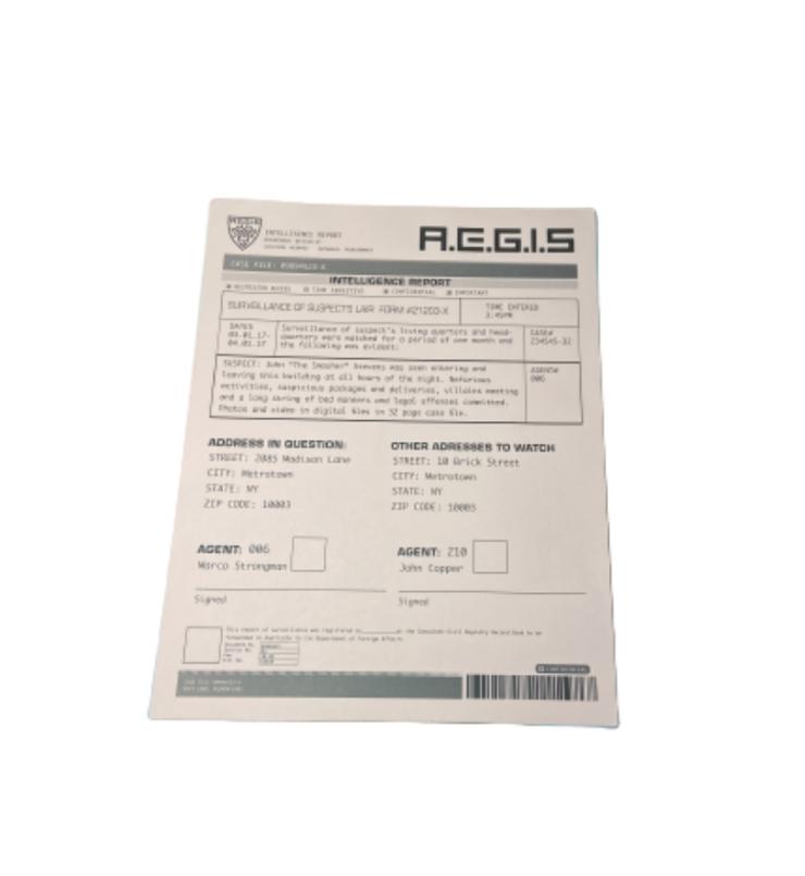 THE TICK: A.E.G.I.S Intelligence Report