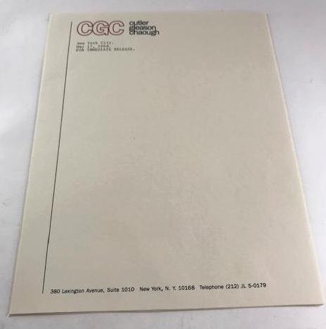 Mad Men: Peggy's Cutler Gleason Chaough Letterhead (Season 6, episode 6)