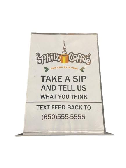 SILICON VALLEY: Philz Coffee Feed Back Mini Sign