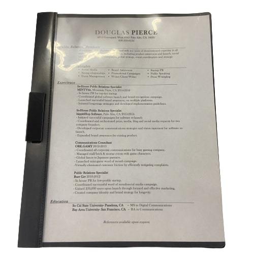 SILICON VALLEY: Douglas Pierce's Resume