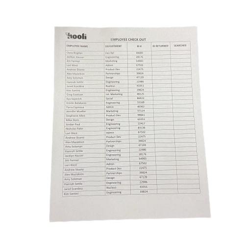 SILICON VALLEY: Hooli Employee Check Out Log