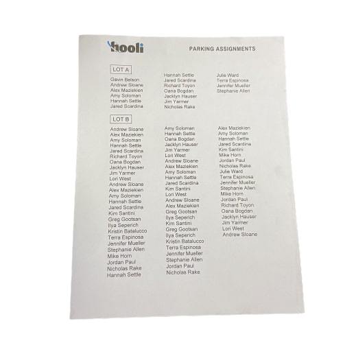 SILICON VALLEY: Hooli Parking Assignments List