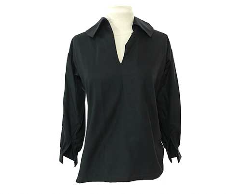 SALEM: The Young Boy's Graphite Gray Peter-Pan Collared Shirt