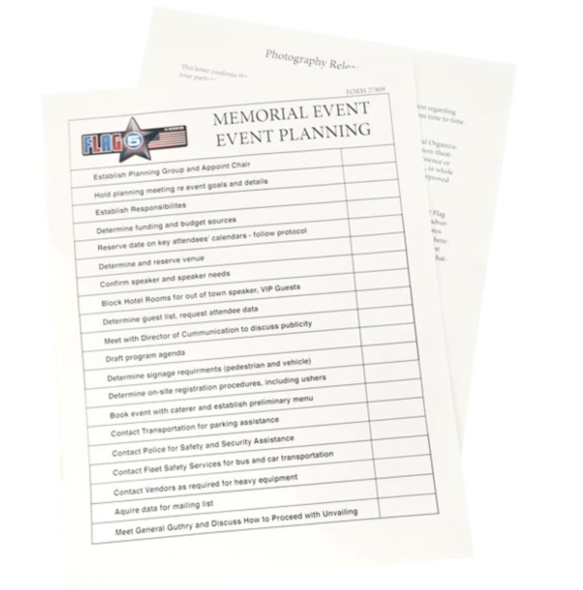 THE TICK: Flag 5 Memorial Event Event Planning