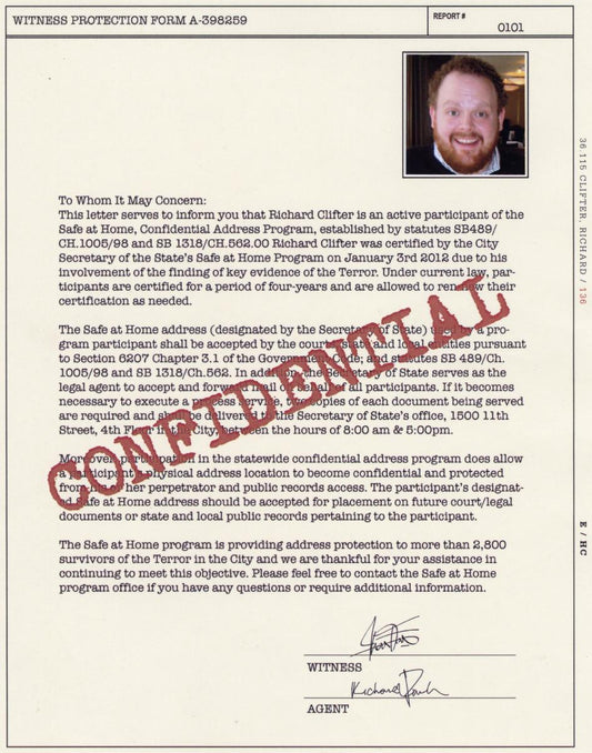THE TICK: AEGIS Confidential Documents and Photographs