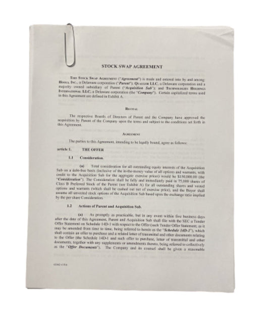 SILICON VALLEY: Stock Swap Agreement Between Hooli and Qualgor