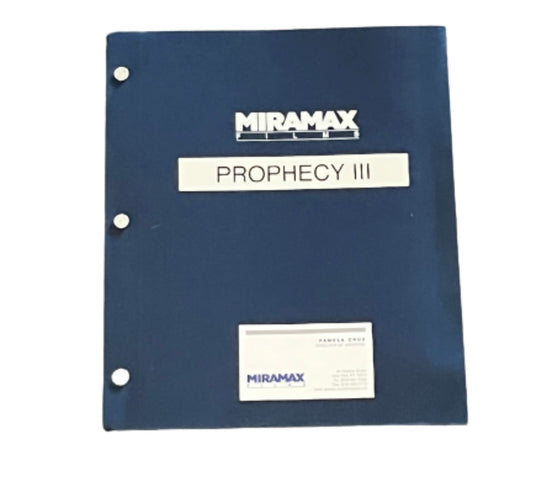 HOLLYWOOD PICTURES™: Prophecy III MOVIE Cast and Director Signed Script MIRAMAX Archive