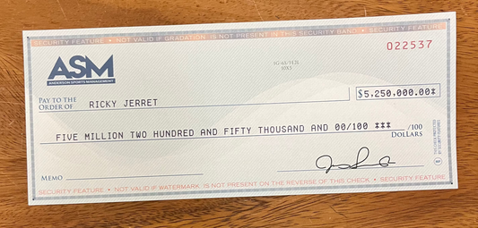 BALLERS: Ricky's HERO ASM $5,000,000 Check