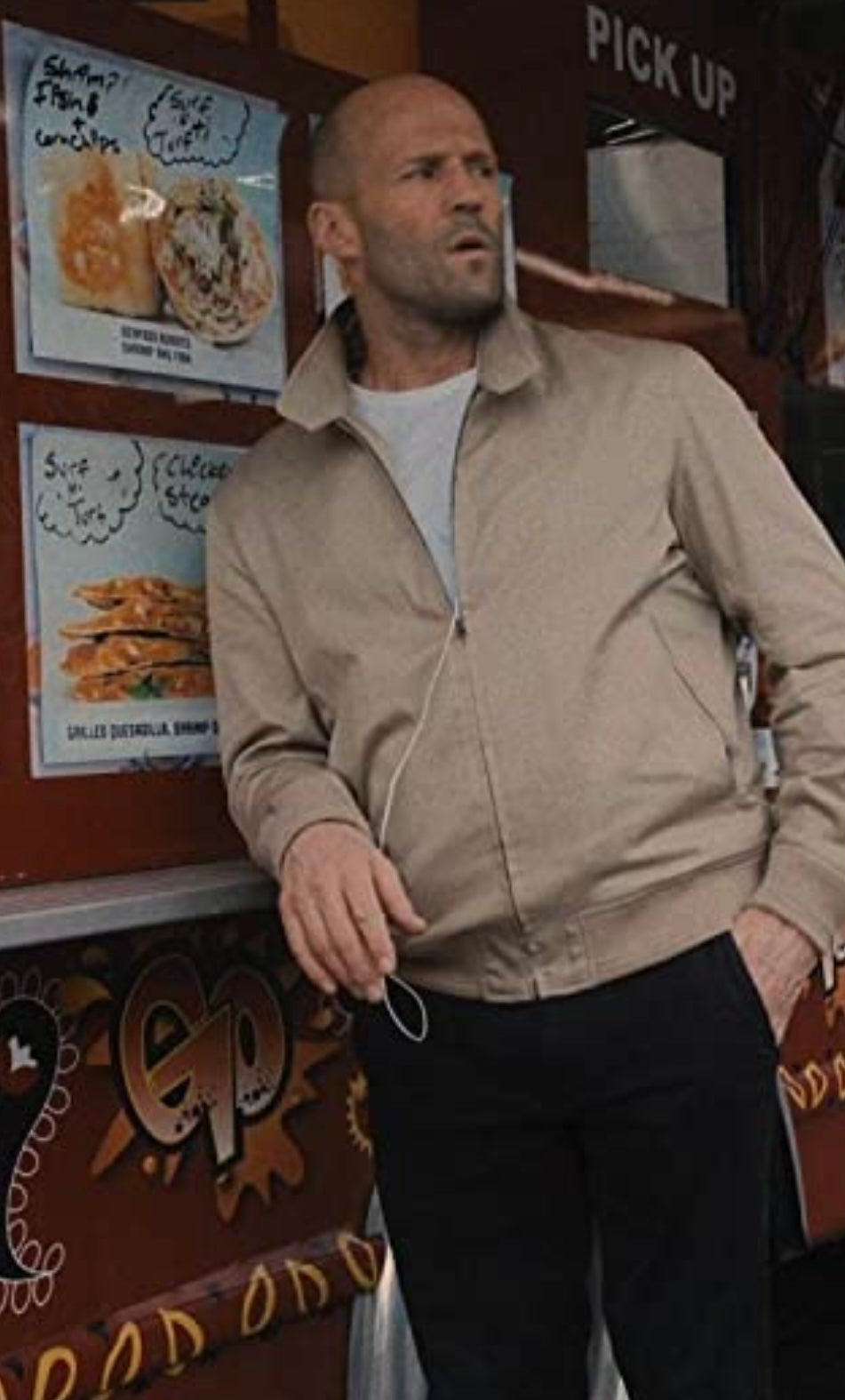 WRATH OF MAN: “H” HERO ACADEMY M.T.O. Beige Cotton And Harrington Lining Custom Made Jacket
