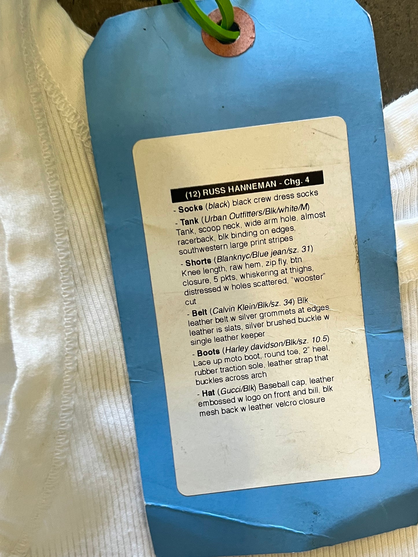 Silicon Valley: Russ Hanneman's White Tank Top and BLANKNYC Denim Jean Shorts from "RussFest"