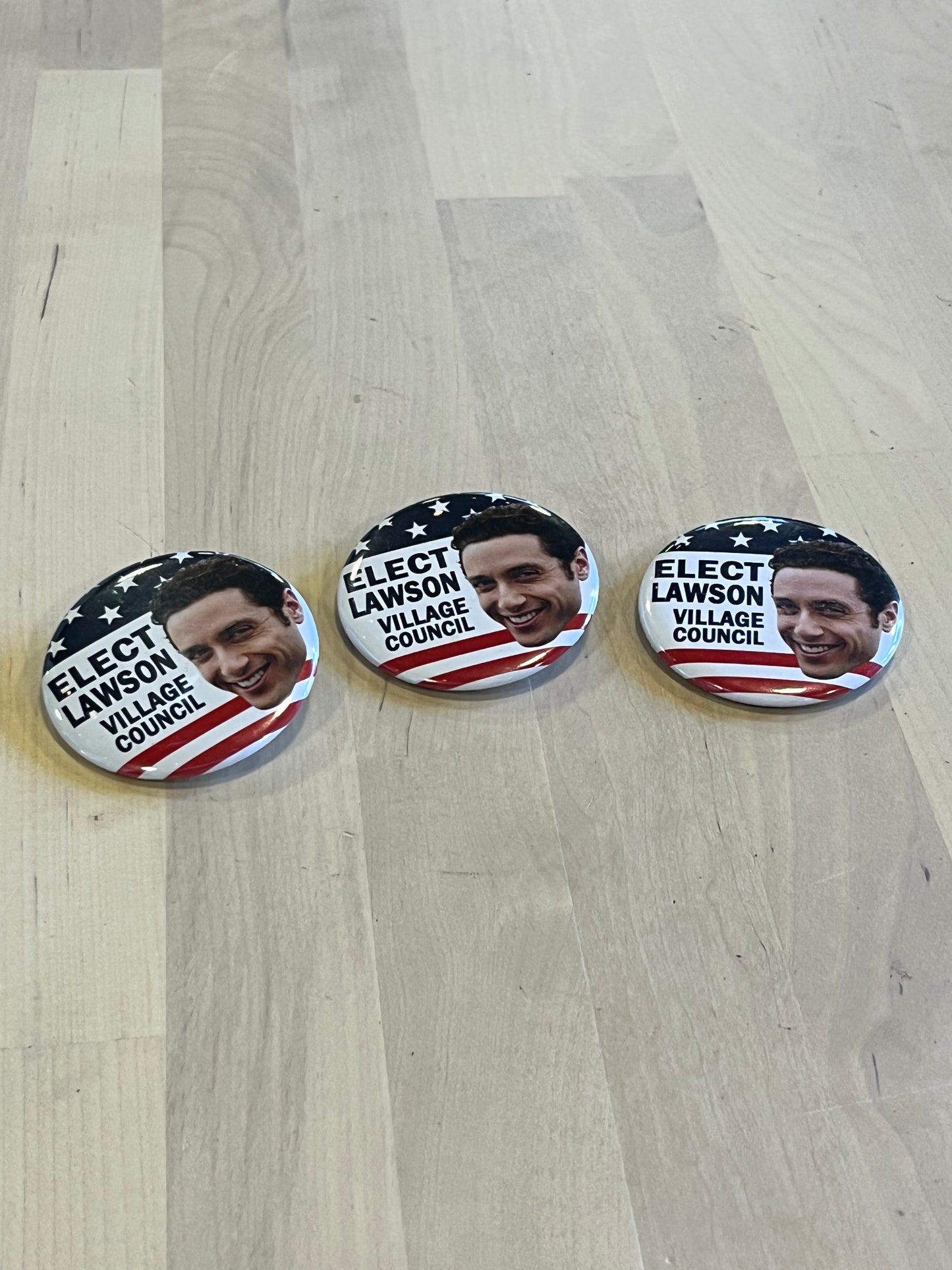 Royal Pains: Evan Lawson Campaign Buttons