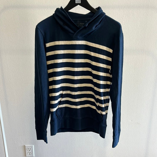 NEW GIRL: Nick’s Blue and White Stripe J Crew Pullover Shirt