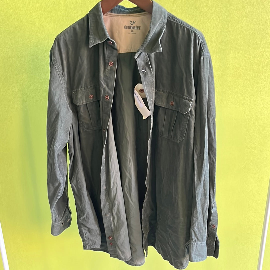 SILICON VALLEY: Erlich's Green Outdoor Life Corduroy Button Down