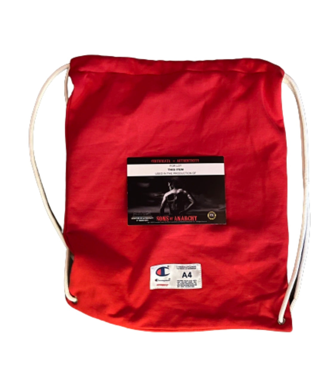 SONS OF ANARCHY: Jax Teller's Red Champion Back Strap Bag
