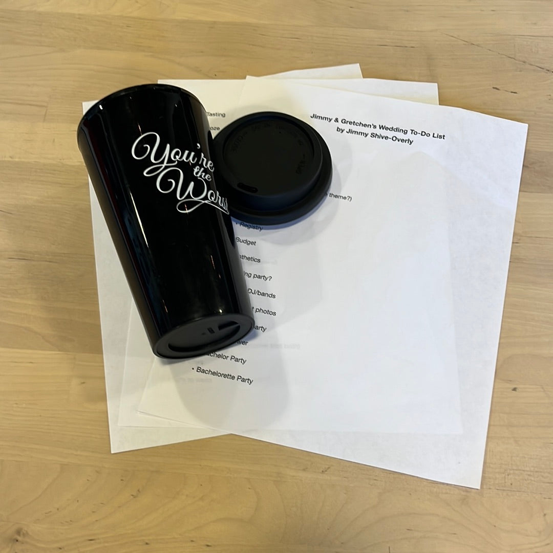 YOU'RE THE WORST: Jimmy & Gretchen’s Wedding List & Coffee Mug