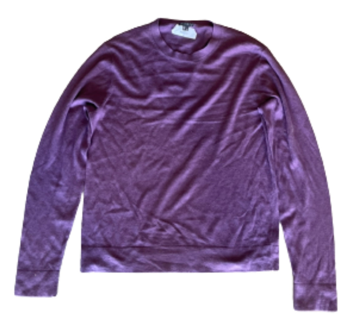 NEW GIRL: Schmidt's THEORY Purple Fine Knit Long sleeve Shirt (M)