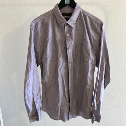 NEW GIRL: Nick Miller's Banana Republic pink purple Button Down Shirt (M)