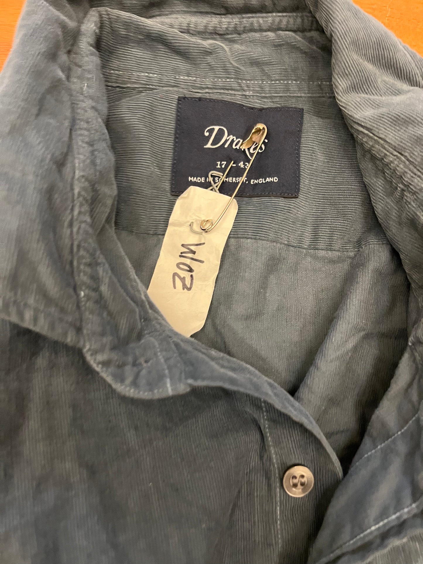 SHADES OF BLUE: Woz's DRAKES of England Designer Long Sleeve Shirt (17)