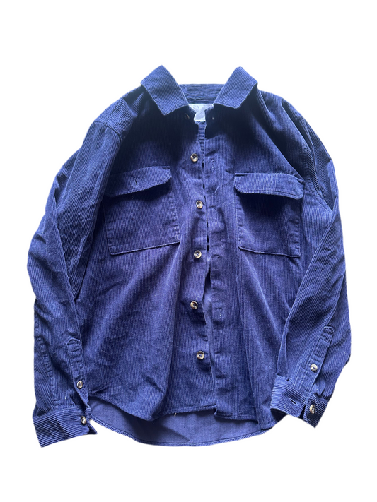 SONS OF ANARCHY: Jax Teller's Navy-Blue Corduroy Shirt (M)