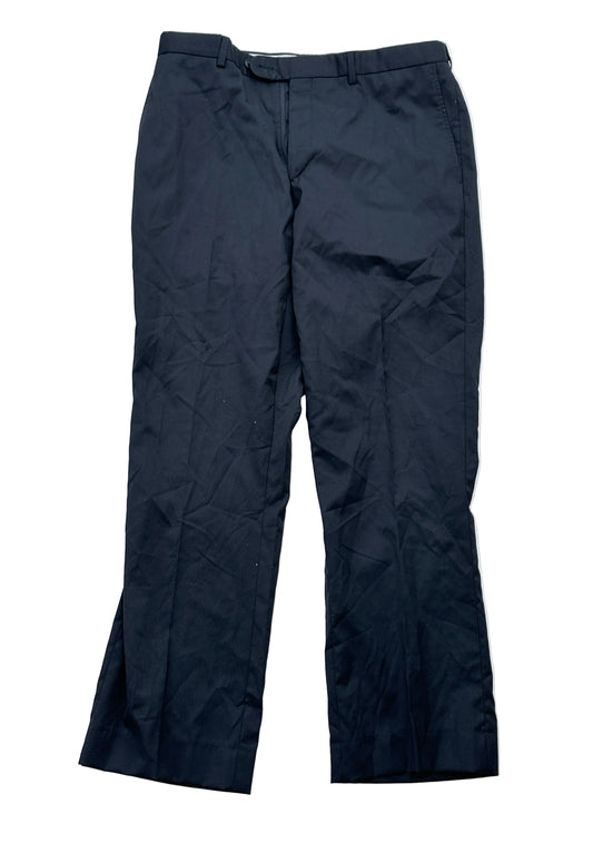 THE OFFICE: Jim's Production Used Flat front Black thin pinstripe Pants (34)