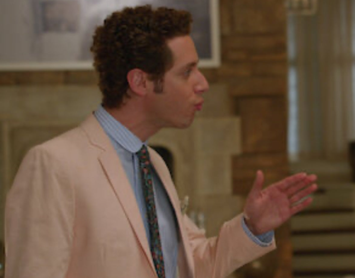 Royal Pains: Evan Lawson HERO Jos A. Banks Blue and White Stripe Button Shirt (16.5)