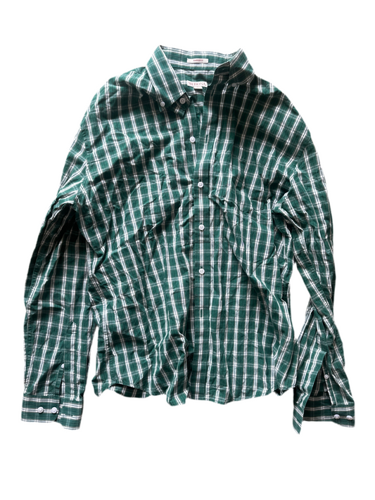 SILICON VALLEY: Richard's Merona green Plaid LS Shirt (M)