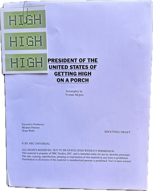 30 Rock: President of the United States of Getting High on a Porch Cover Sheet & Faux Draft (2 of 3)