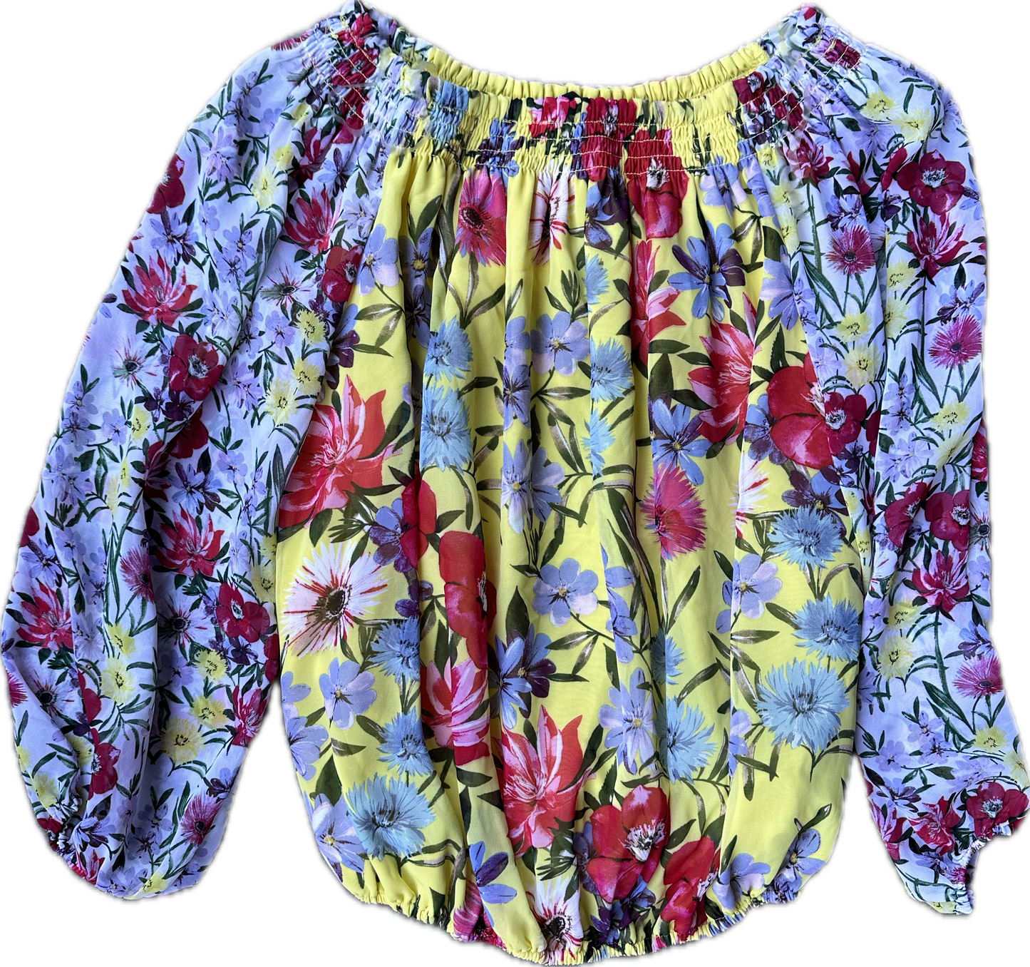 MAD MEN: Megan Draper's Flower Deco Style Shirt (S)