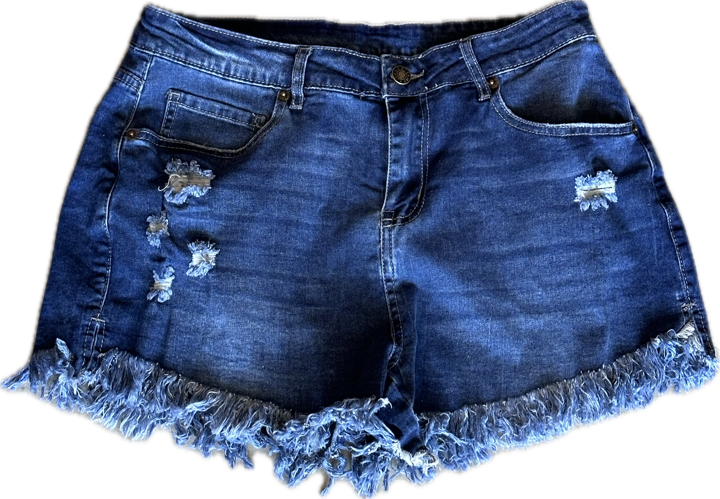 The Mindy Project: Mindy’s Blue Denim Cut off Shorts (L)