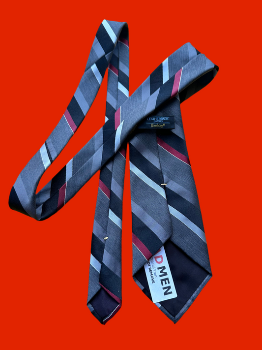 MAD MEN: Don Draper Mid-Century Striped Necktie and Business Card