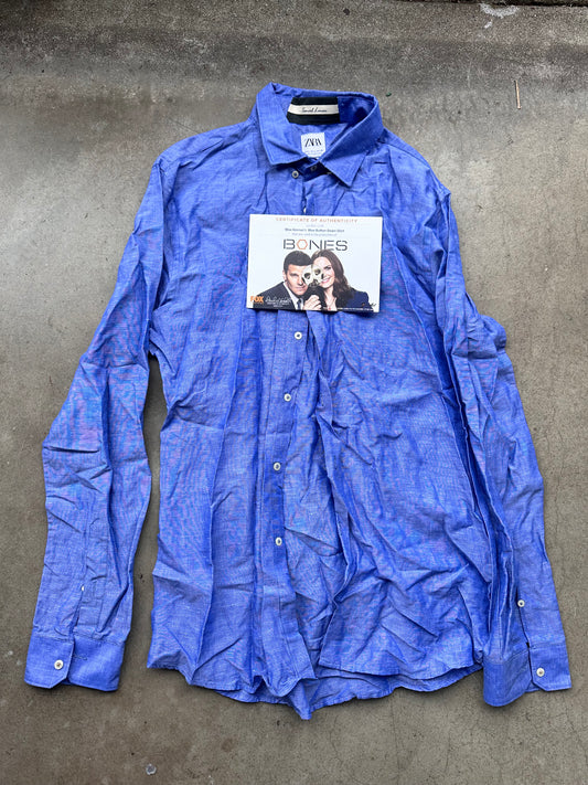 BONES: Max Keenan's HERO ZARA Blue Shirt (L)