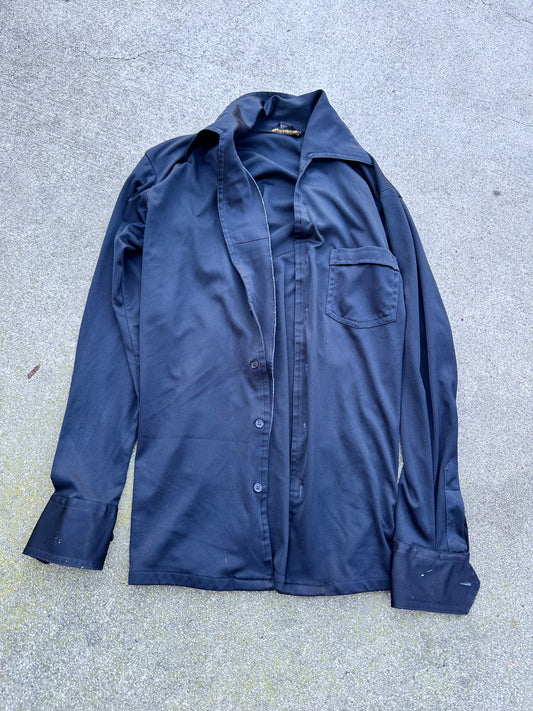 MAD MEN: Pete's HERO Black JC Penny vintage  Button Shirt