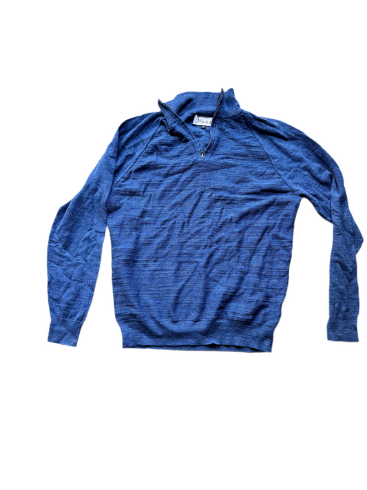 NEW GIRL: Nick's Blue J Crew Long Sleeve Collar Zip Pullover