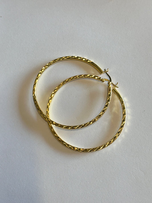 SHADES OF BLUE: Harlee's Gold Hoop Earrings