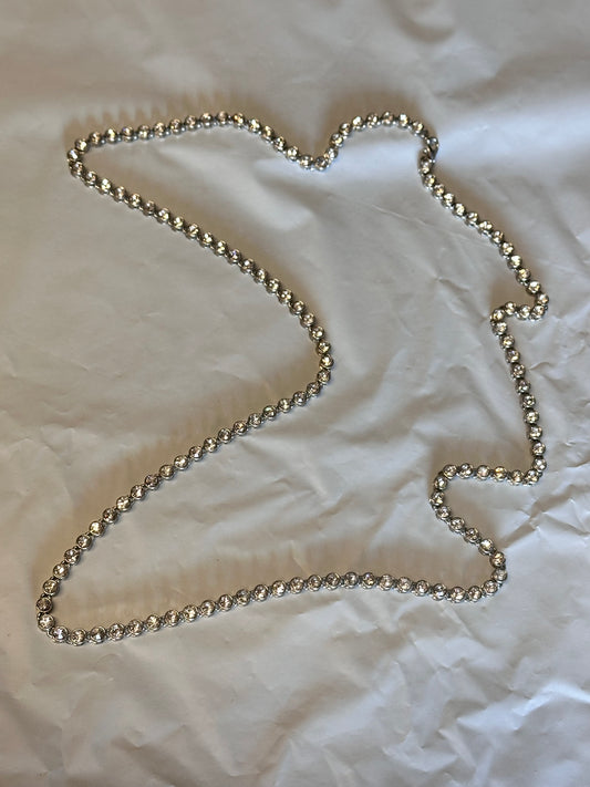 BALLERS: Ricky’s HERO Silver faux Diamond Chain 36” Necklace