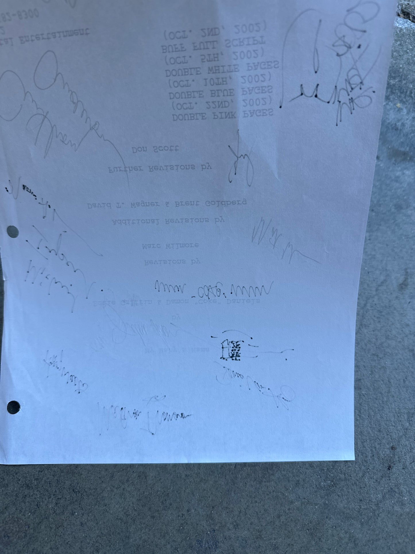 My Baby’s Mama MOVIE: Director & Cast Signed Script from The MIRAMAX Archive