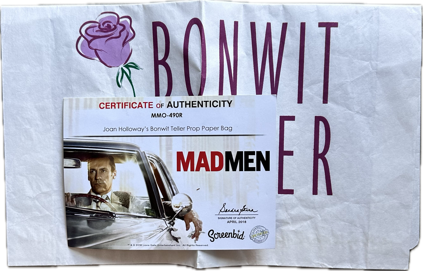 Mad Men: Joan Holloway's Bonwit Teller Prop Paper Bag